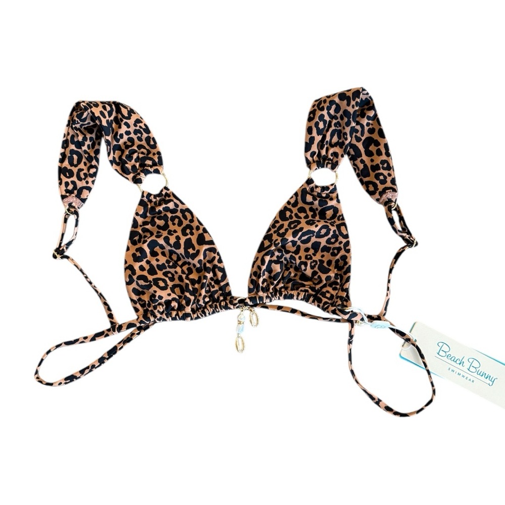 Beach Bunny Leopard Print Bikini Top